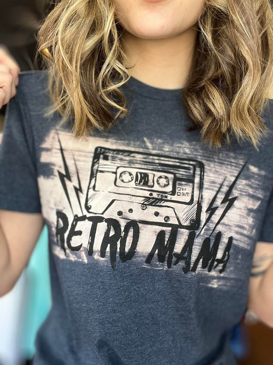 Retro Mama Bleach Tee-ask apparel wholesale