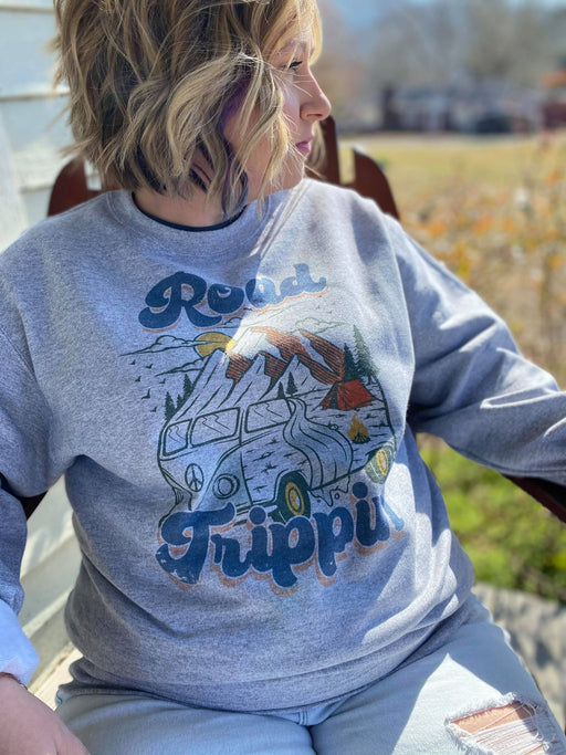 Road Trippin' Sweatshirt-ask apparel wholesale