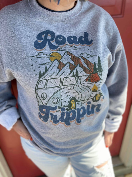 Road Trippin' Sweatshirt-ask apparel wholesale