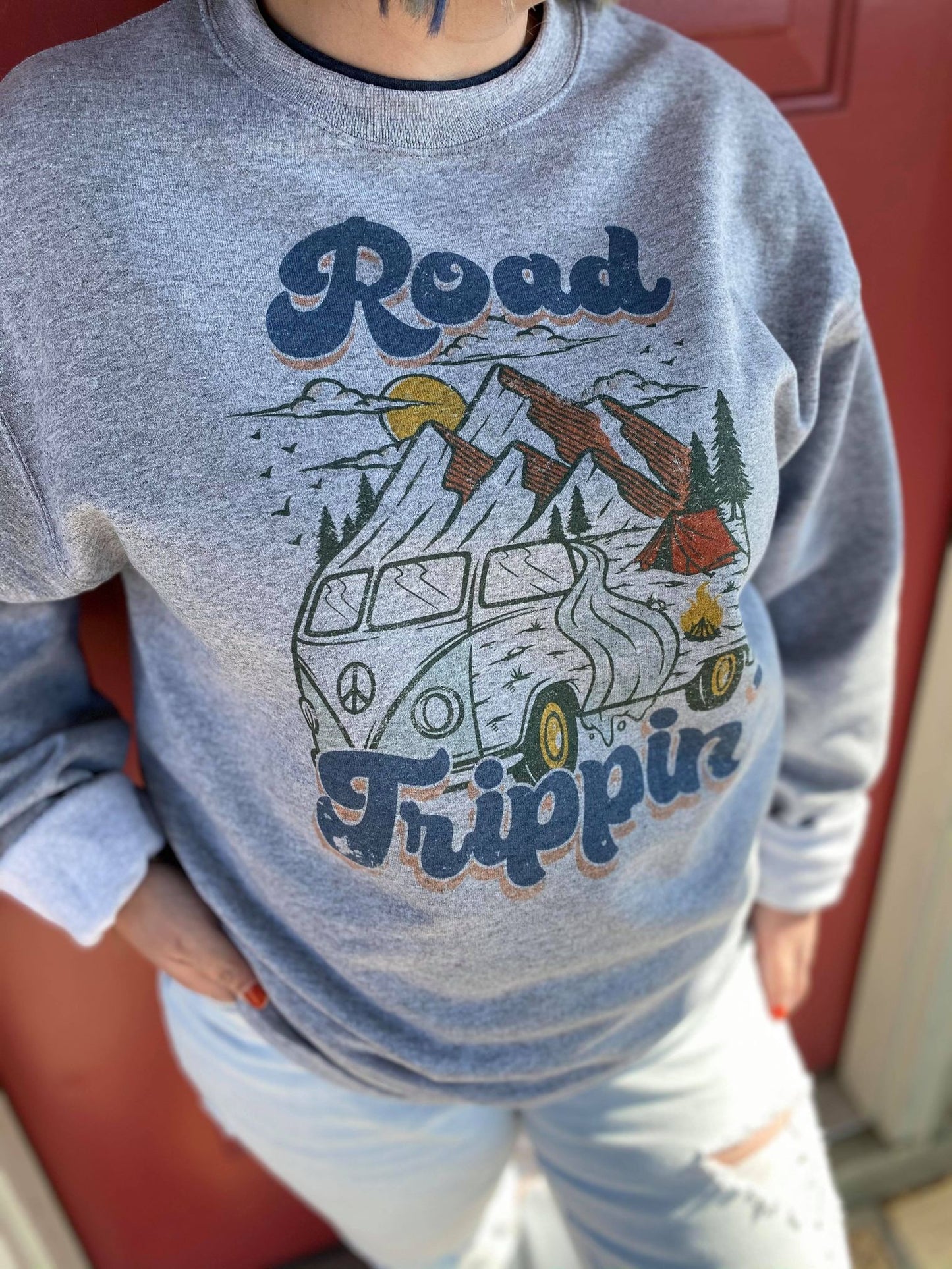 Road Trippin' Sweatshirt-ask apparel wholesale