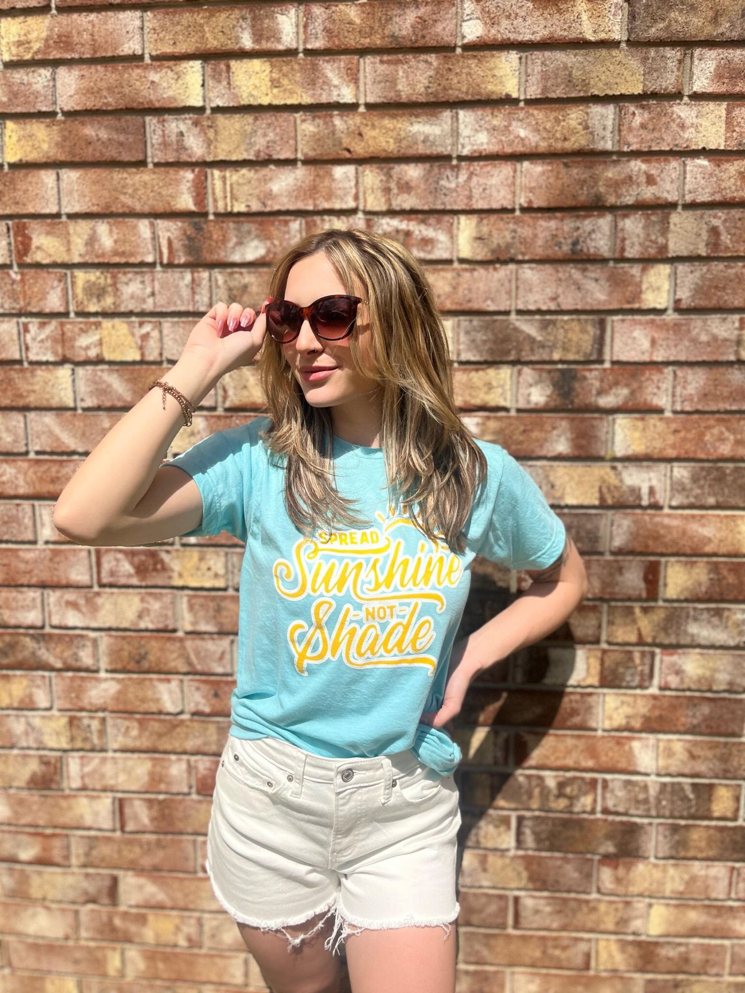 Spread Sunshine Not Shade Tee ask apparel wholesale 