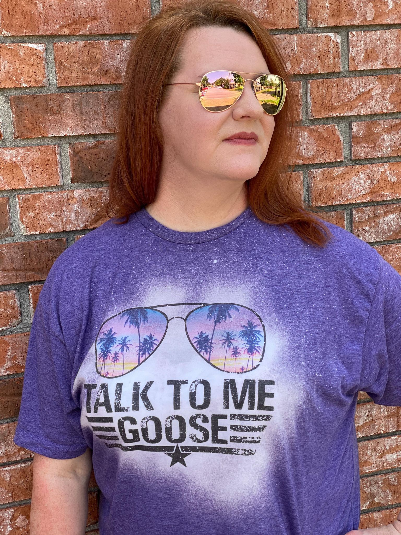 Talk To Me Goose Bleach Tee-ask apparel wholesale