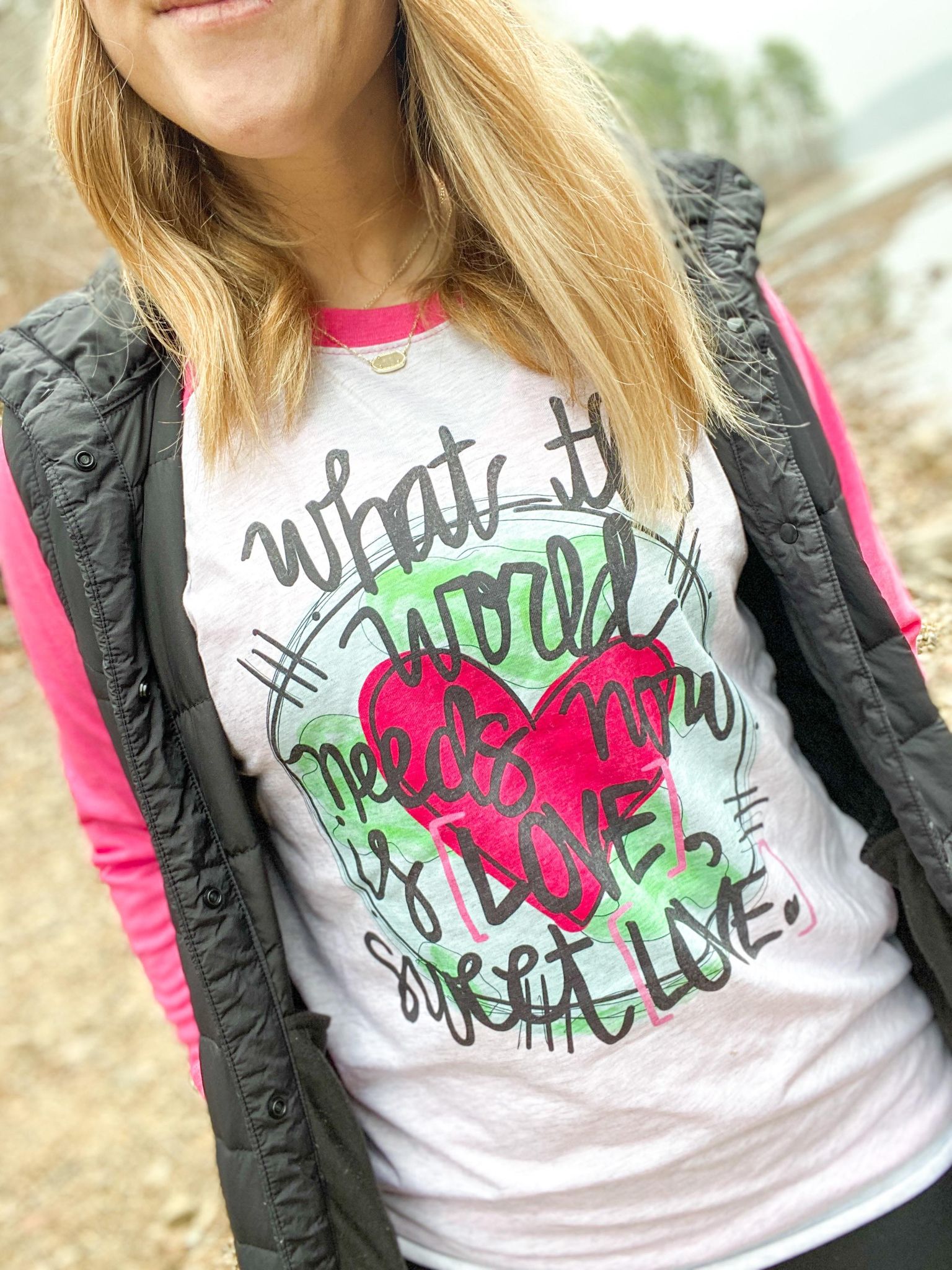 What The World Needs Now Raglan-ask apparel wholesale