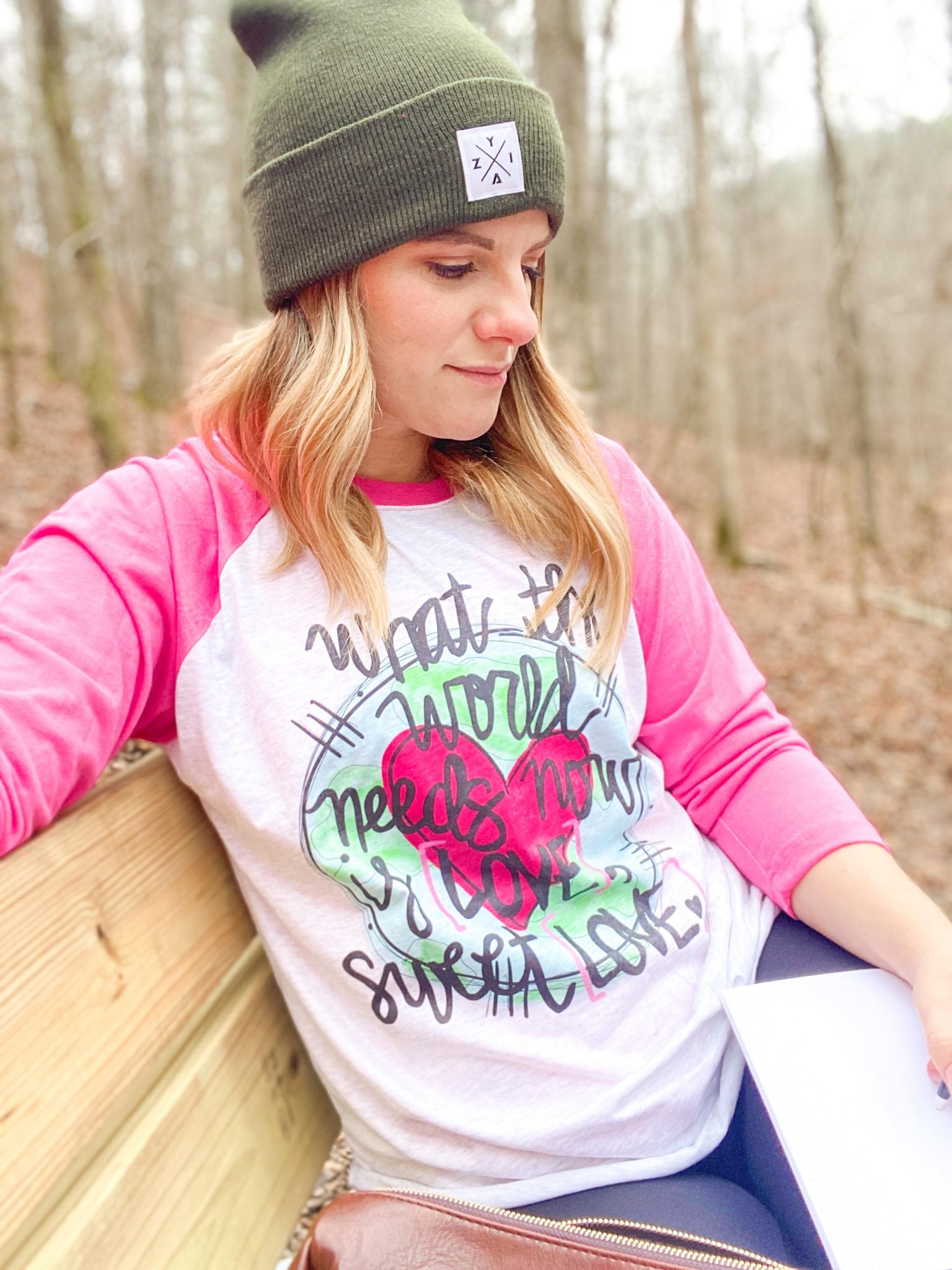 What The World Needs Now Raglan-ask apparel wholesale