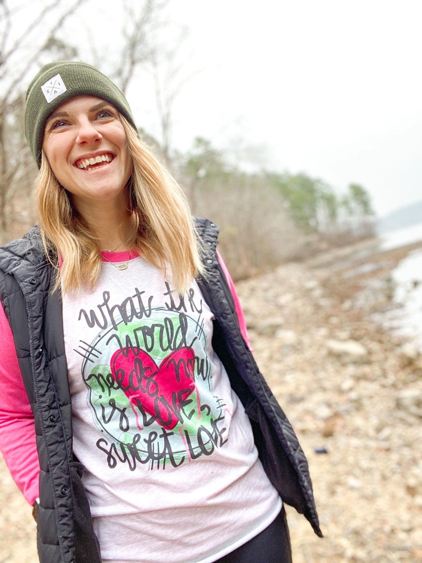 What The World Needs Now Raglan-ask apparel wholesale