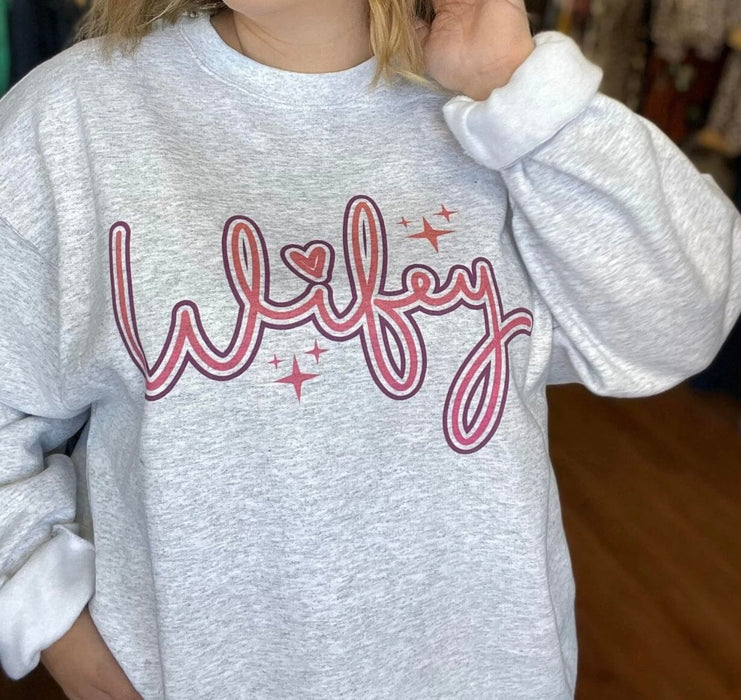 Wifey Sweatshirt ask apparel wholesale 