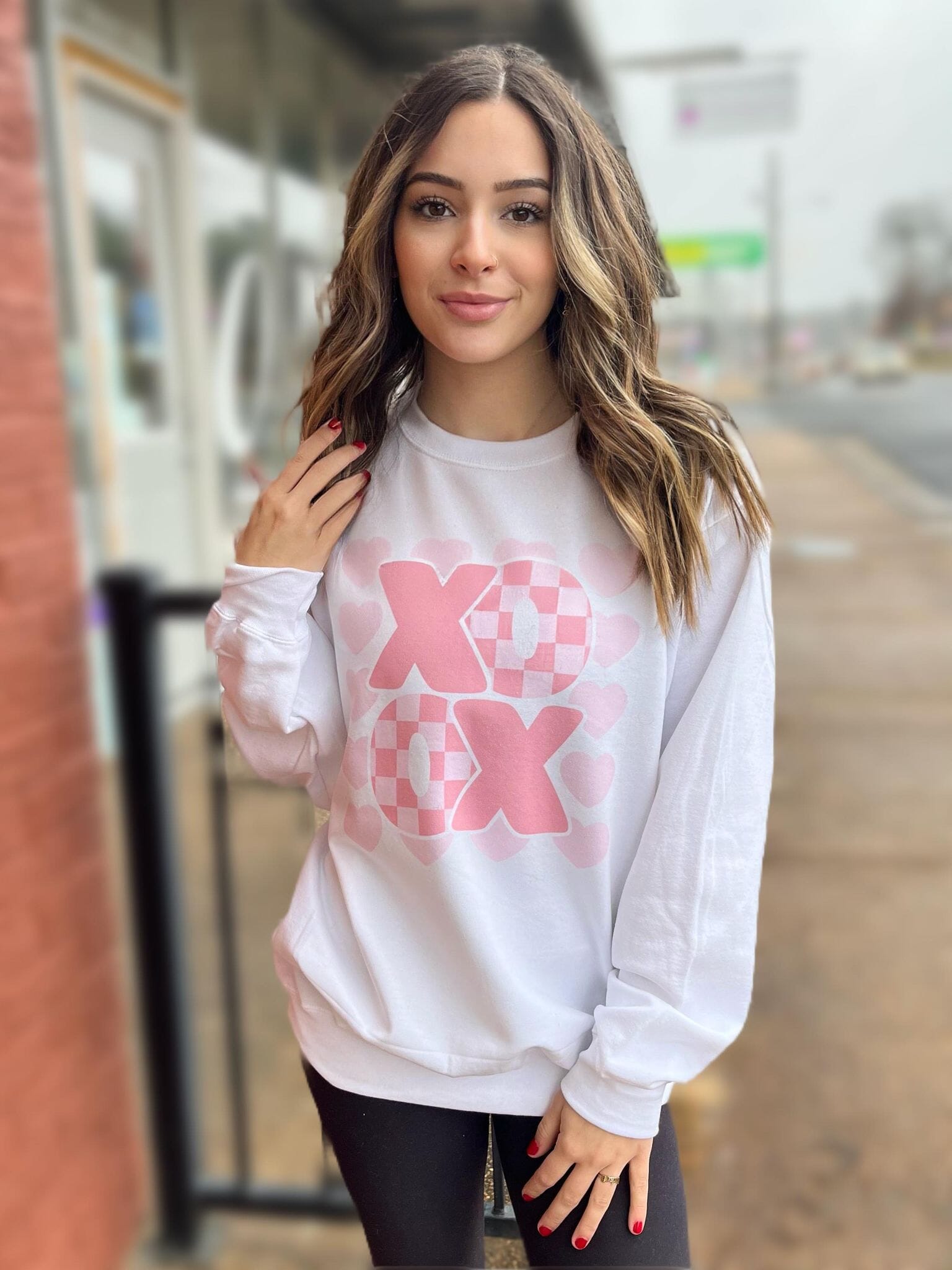 XOXO All the Love Sweatshirt-ask apparel wholesale